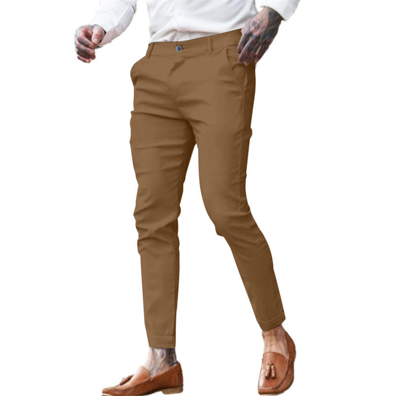 Image of Men's Twill Cotton Stretch Fashion Slim Pencil