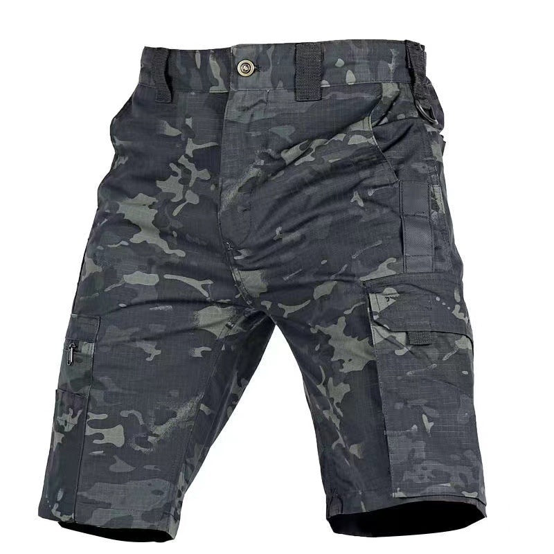Image of Beetle Elastic Waist Multifunctional Camouflage Shorts