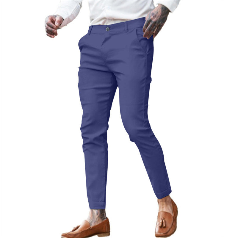 Image of Men's Twill Cotton Stretch Fashion Slim Pencil