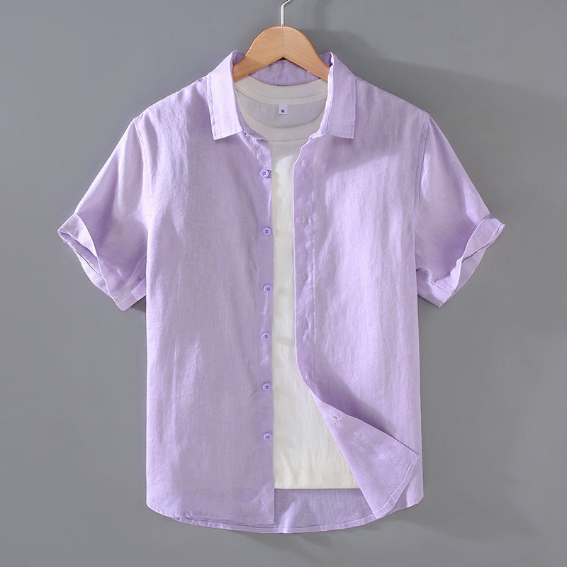 Image of Men's Youth Casual Short-sleeved Shirt
