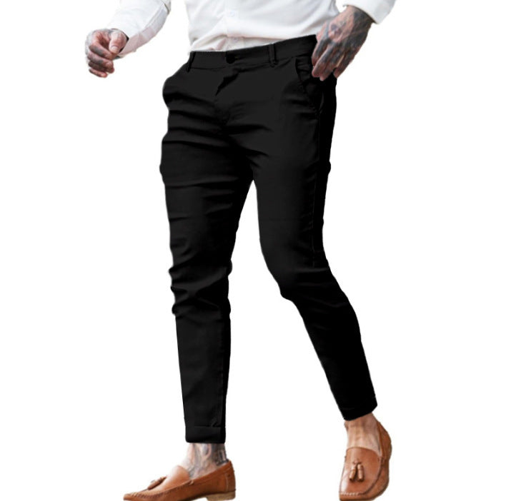 Image of Men's Twill Cotton Stretch Fashion Slim Pencil