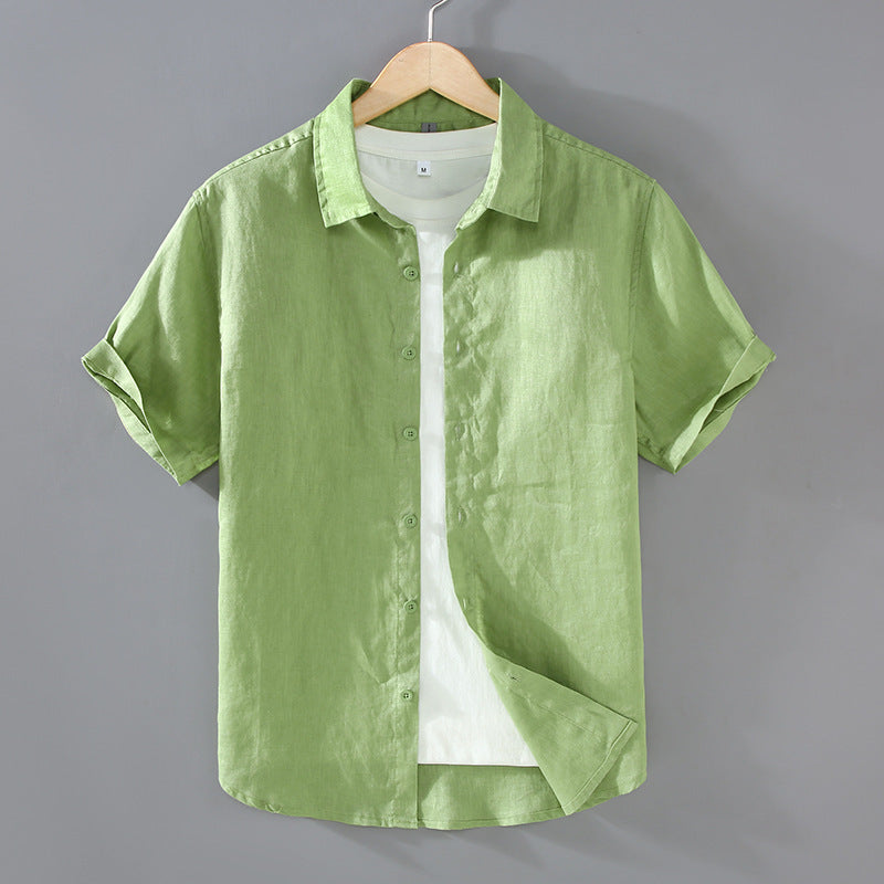 Image of Men's Youth Casual Short-sleeved Shirt