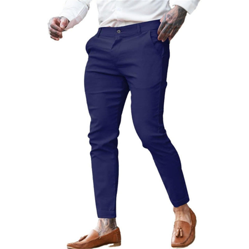 Image of Men's Twill Cotton Stretch Fashion Slim Pencil