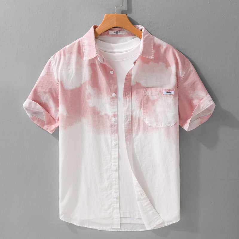 Image of Summer Menswear Trendy All-match Short-sleeved Shirt