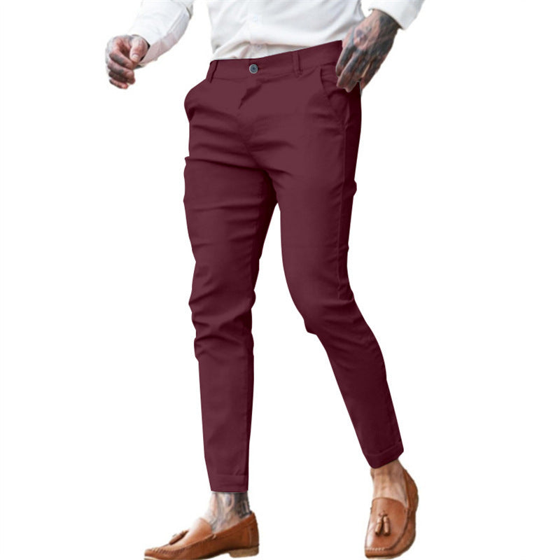 Image of Men's Twill Cotton Stretch Fashion Slim Pencil