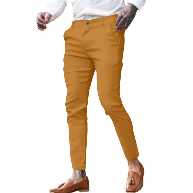 Image of Men's Twill Cotton Stretch Fashion Slim Pencil