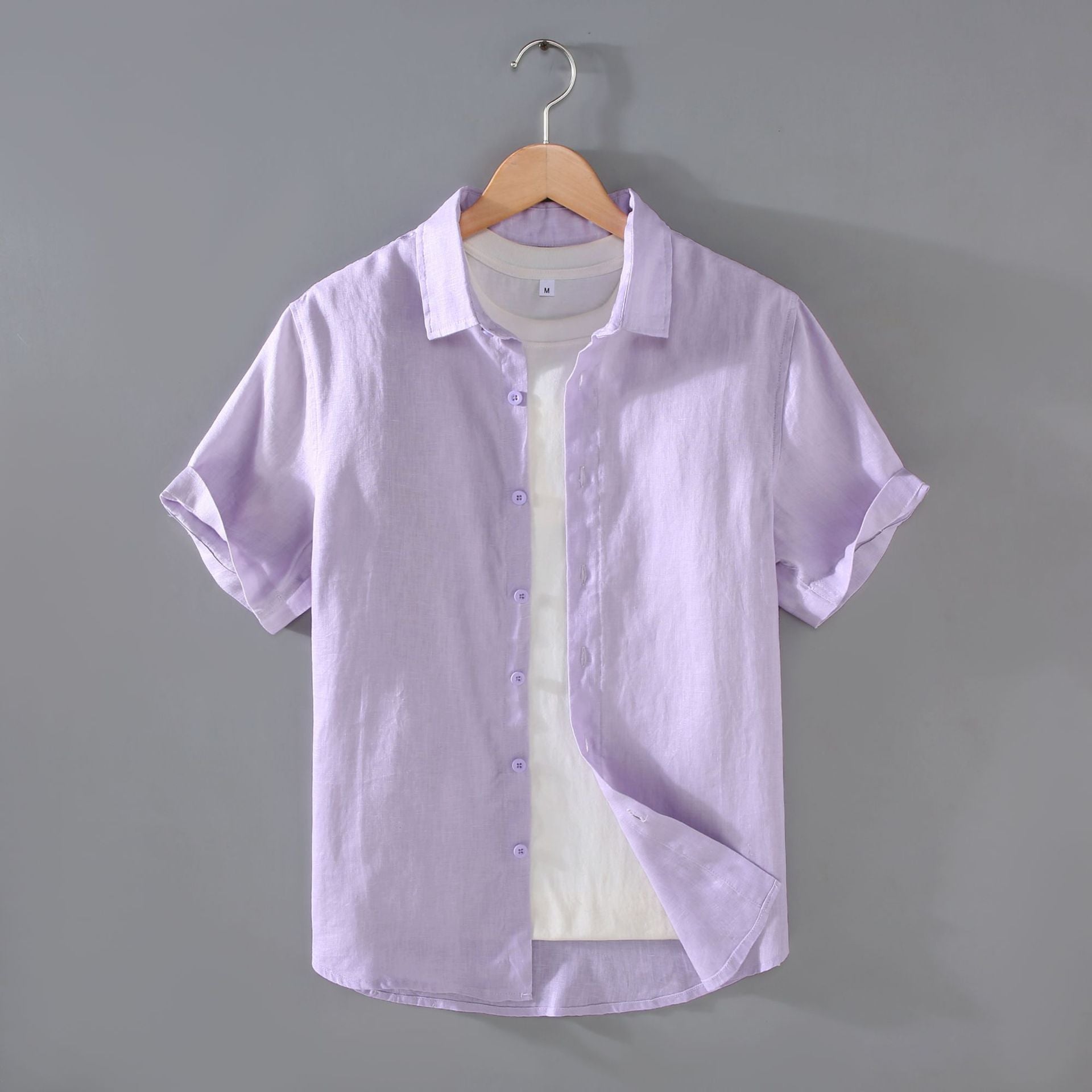 Image of Men's Youth Casual Short-sleeved Shirt