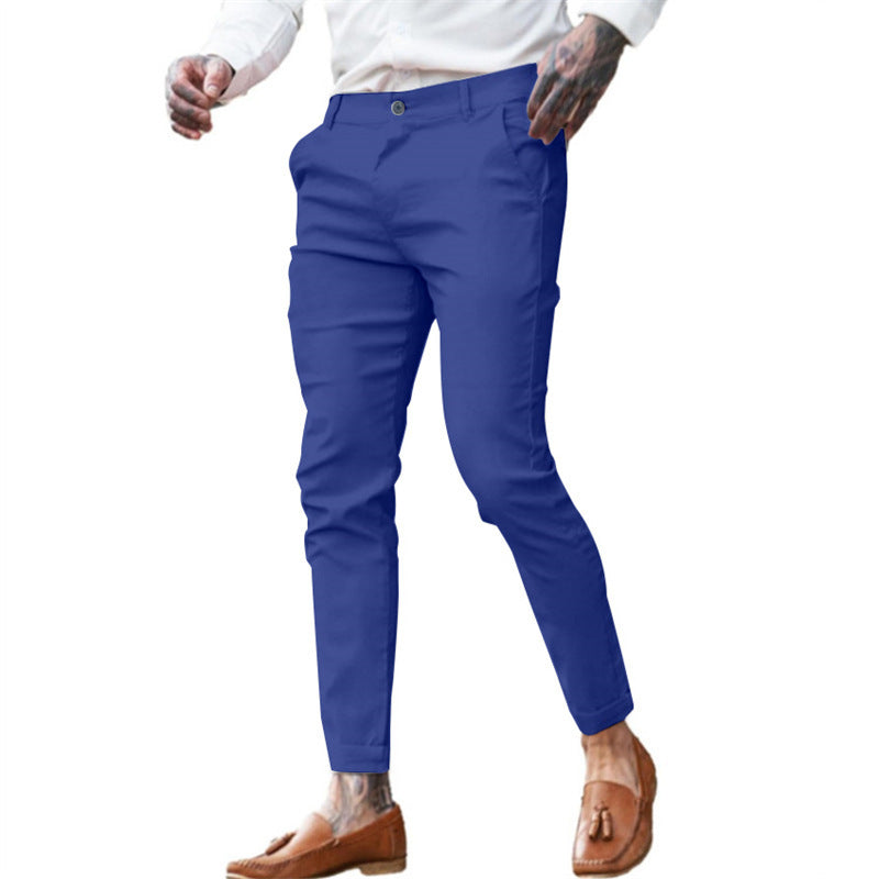 Image of Men's Twill Cotton Stretch Fashion Slim Pencil