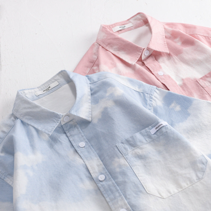 Image of Summer Menswear Trendy All-match Short-sleeved Shirt