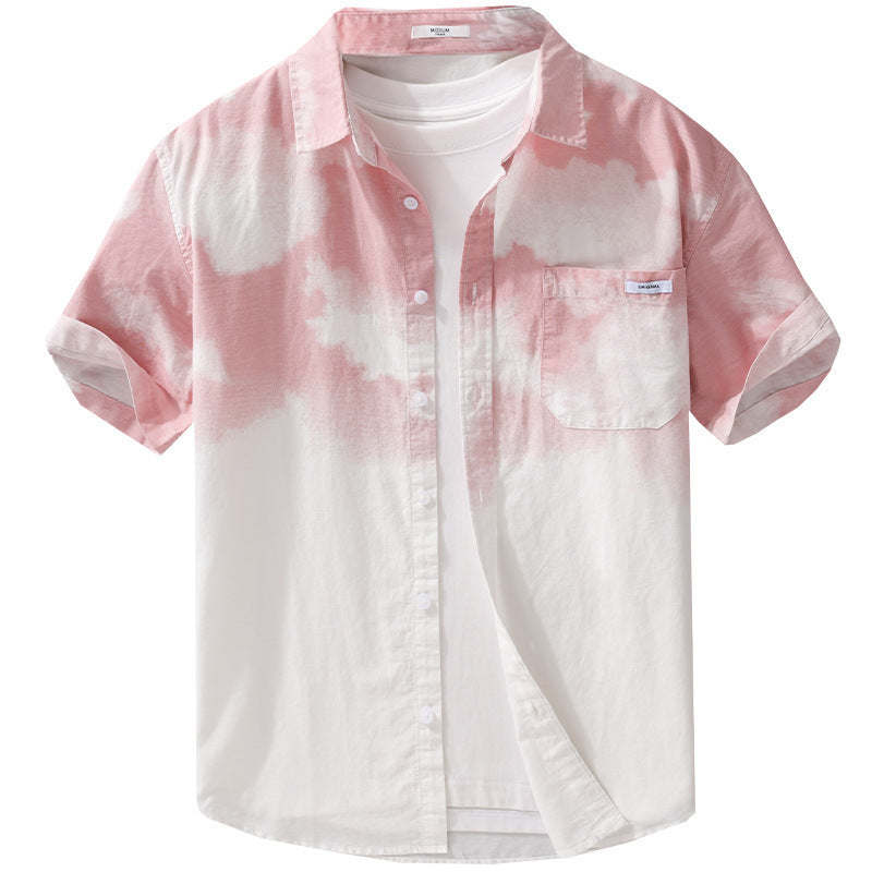 Image of Summer Menswear Trendy All-match Short-sleeved Shirt