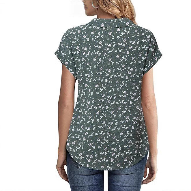 Image of Casual All-matching Fashion Trend Stripes Women's Shirt Top