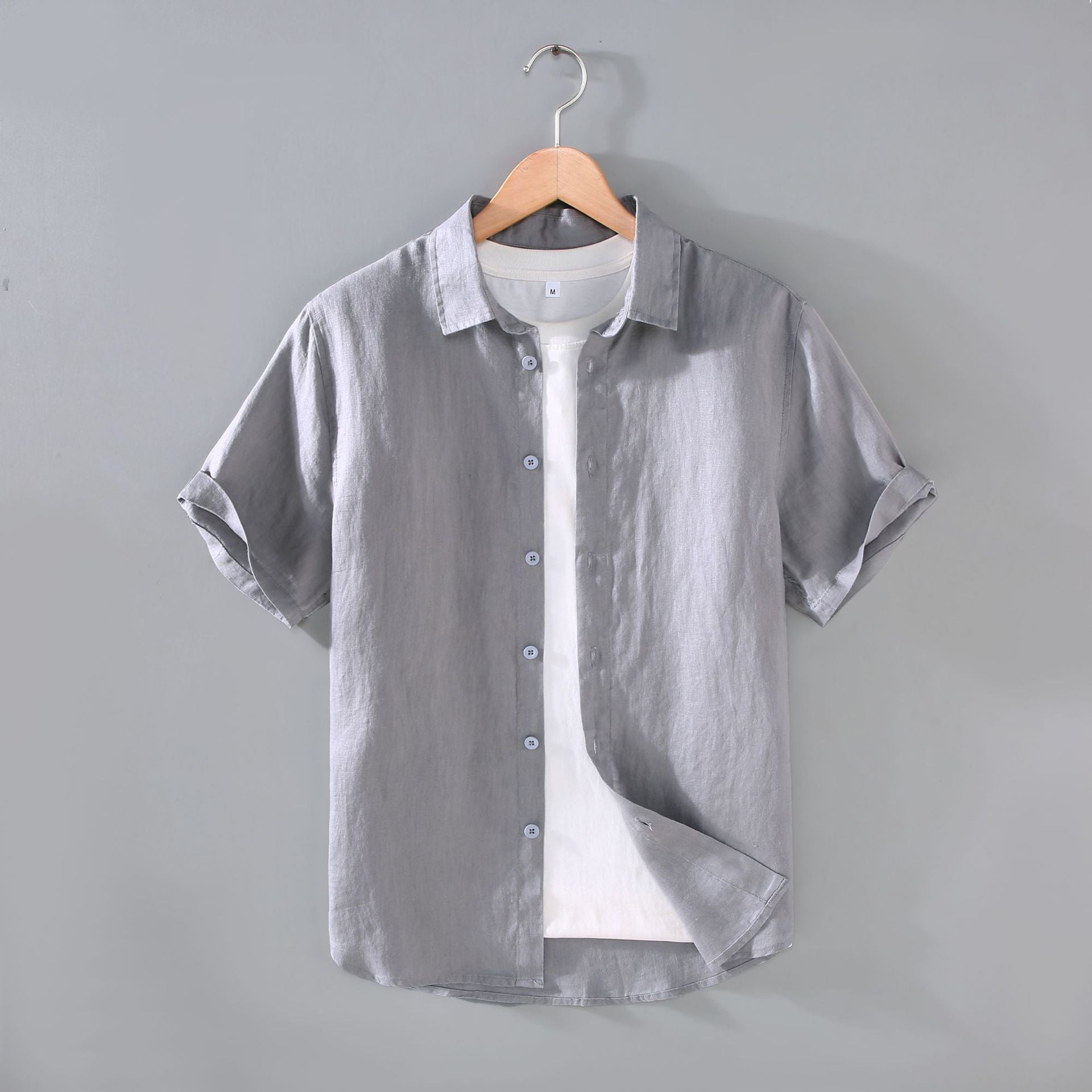 Image of Men's Youth Casual Short-sleeved Shirt