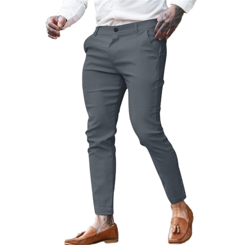 Image of Men's Twill Cotton Stretch Fashion Slim Pencil