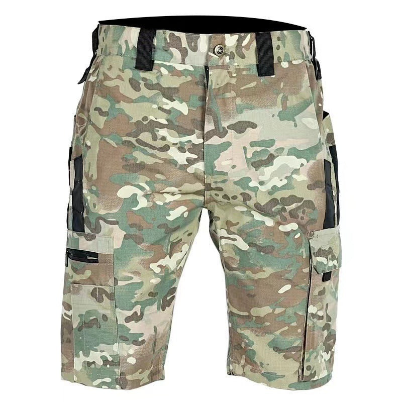 Image of Beetle Elastic Waist Multifunctional Camouflage Shorts