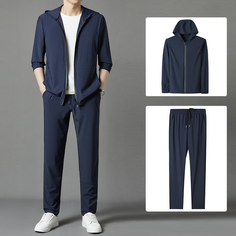 Image of Korean Version Sun-protective Clothing Suit Fashion Loose Casual Hooded Thin