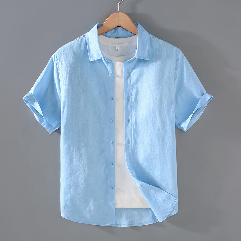 Image of Men's Youth Casual Short-sleeved Shirt